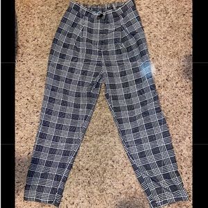 H&M Black and White Plaid Dress Pant.
